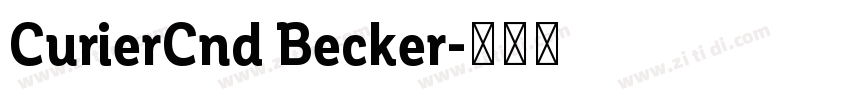 CurierCnd Becker字体转换